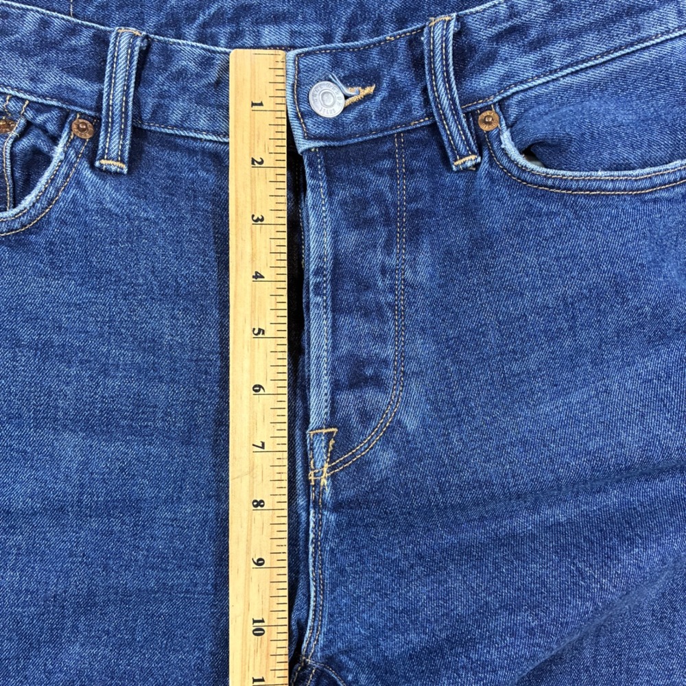 Buck Mason Maverick Slim Jeans Mens 33x34 [Fits 33x33] Button Fly Double Dipped - Picture 4 of 16